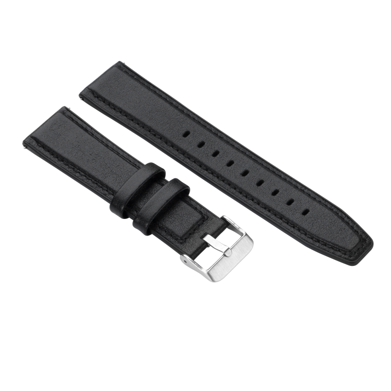 Watch Band 22mm leather black