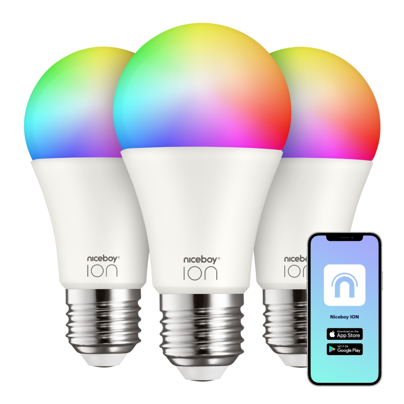 ION SmartBulb RGB E27 12W set 3ks